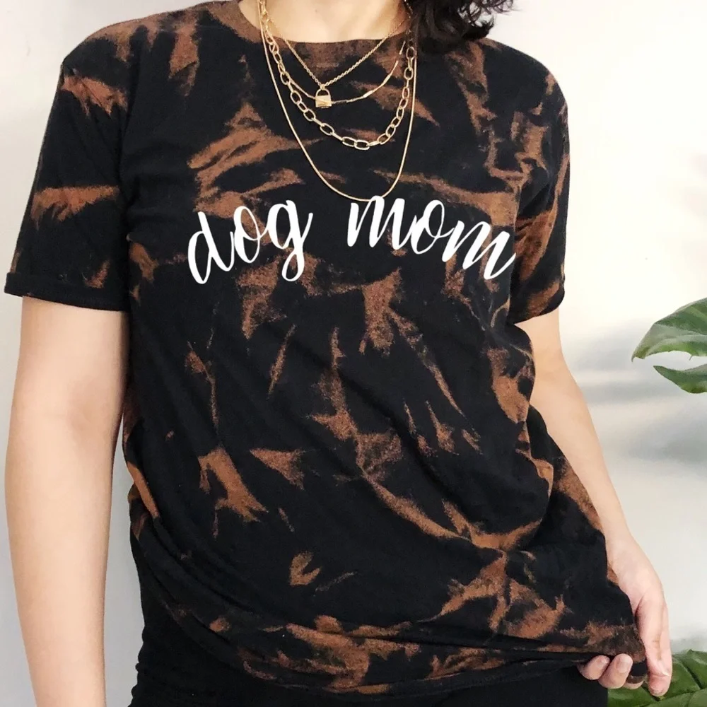 NEW Bleached Out Dog Mom Soft T shirt S-4X Top